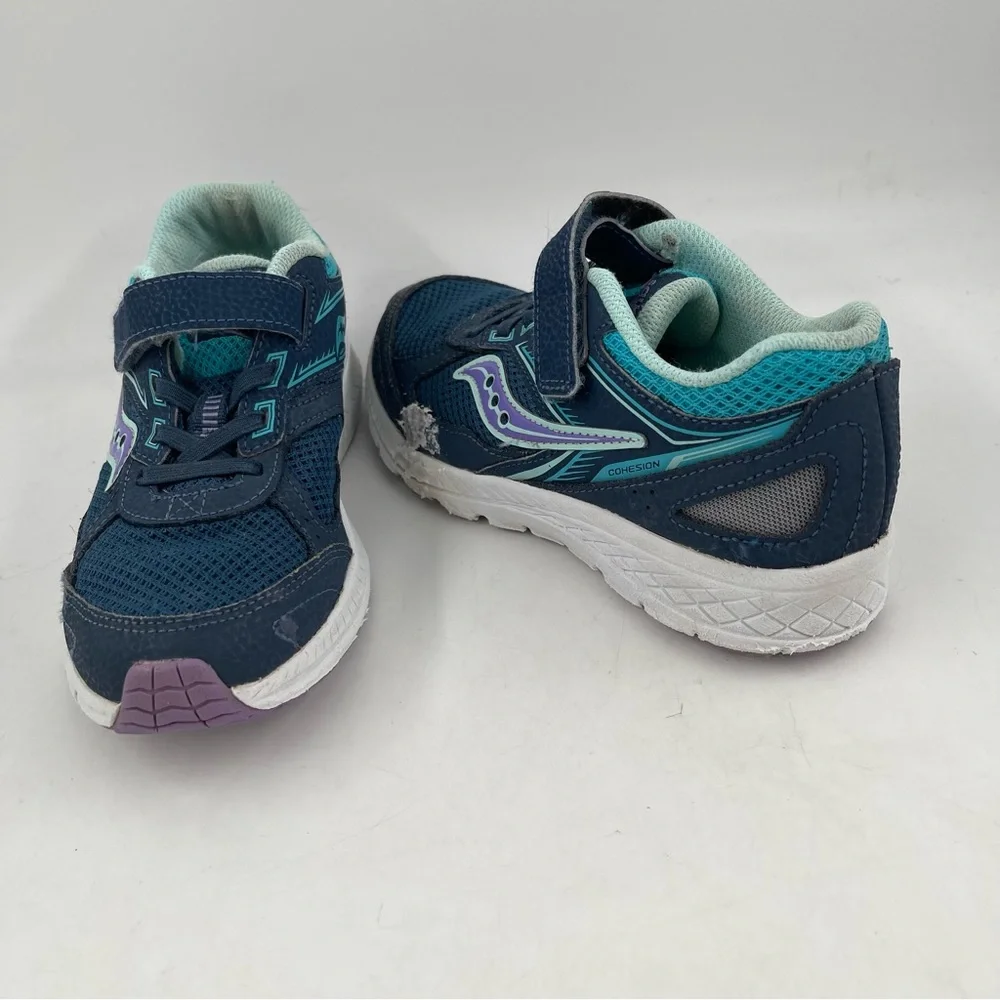 Saucony Kid’s Blue Cohesion 14 A/C Comfort Shoes Sneakers - Size 2 Youth